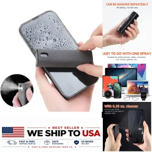 2-in-1 Microfiber Screen Cleaner Spray Bottle Phone Tablet Computer