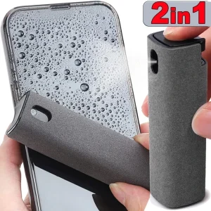 2in1 Microfiber Screen Cleaner Spray Bottle Set Mobile Phone Ipad PC Tablet