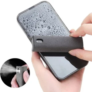 1pc 2in1 Microfiber Screen Cleaner Spray Bottle Phone Tablet Laptop Wipes Kit